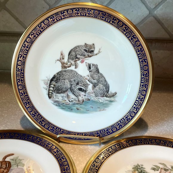 Vintage Lenox Woodland Wildlife Limited Issue Raccoons Collector Plate - Picture 4 of 6